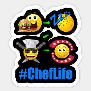 Chef Life Cooking Lifestyle #ChefLife Repeat Sticker